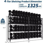 Étagère métallique à 5 niveaux ultra-résistante de 152 cm – Rack de rangement réglable en L avec pieds de nivellement, capacité de 600 kg pour garage, garde-manger et cuisine