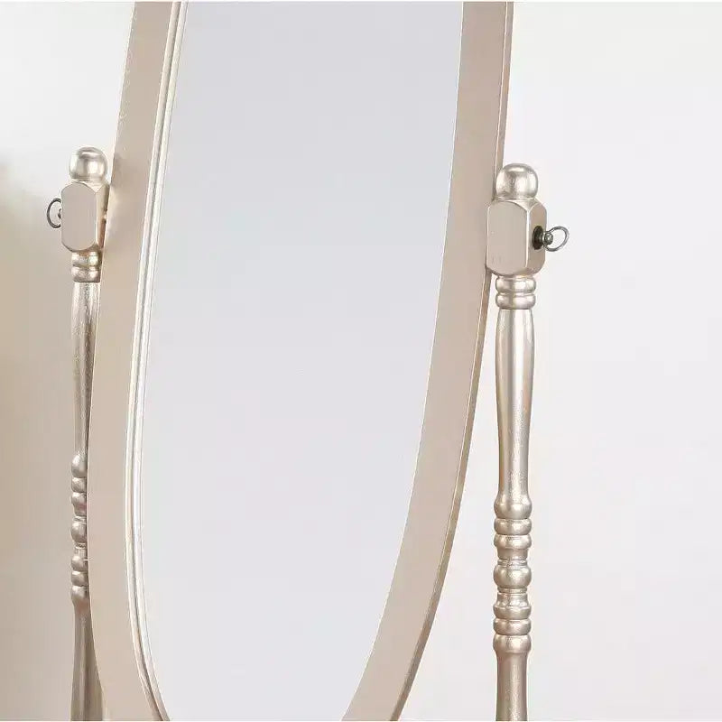 Miroir Ovale Entier TUYOHW, Miroir de Coiffeuse avec Cadre en Bois pour Chambre à Coucher, Salon, Vestiaire