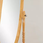 Miroir Ovale Entier TUYOHW, Miroir de Coiffeuse avec Cadre en Bois pour Chambre à Coucher, Salon, Vestiaire