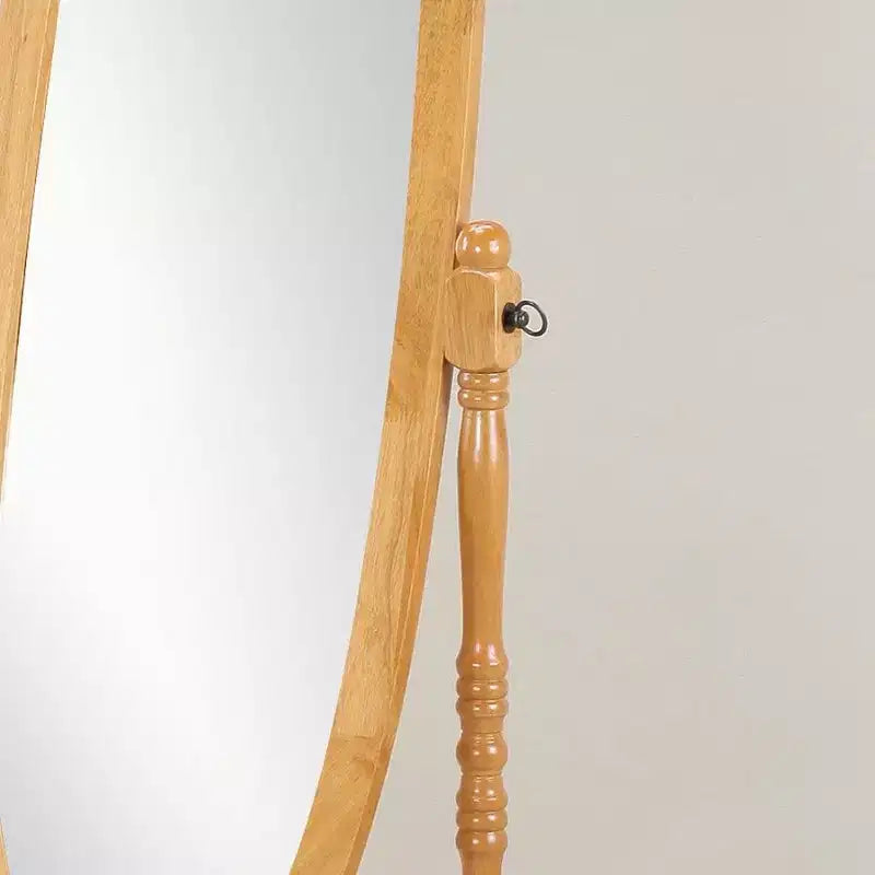 Miroir Ovale Entier TUYOHW, Miroir de Coiffeuse avec Cadre en Bois pour Chambre à Coucher, Salon, Vestiaire