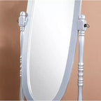 Miroir Ovale Entier TUYOHW, Miroir de Coiffeuse avec Cadre en Bois pour Chambre à Coucher, Salon, Vestiaire