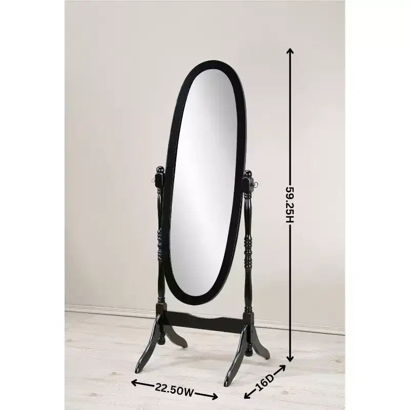 Miroir Ovale Entier TUYOHW, Miroir de Coiffeuse avec Cadre en Bois pour Chambre à Coucher, Salon, Vestiaire