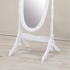 Miroir Ovale Entier TUYOHW, Miroir de Coiffeuse avec Cadre en Bois pour Chambre à Coucher, Salon, Vestiaire