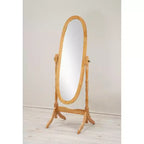 Miroir Ovale Entier TUYOHW, Miroir de Coiffeuse avec Cadre en Bois pour Chambre à Coucher, Salon, Vestiaire