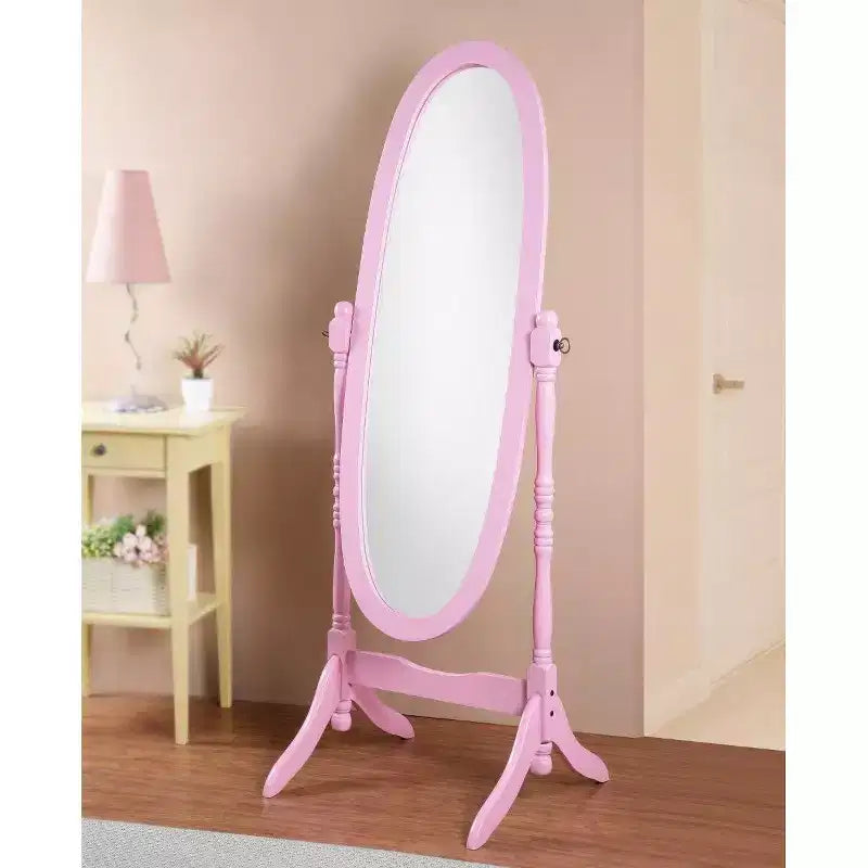 Miroir Ovale Entier TUYOHW, Miroir de Coiffeuse avec Cadre en Bois pour Chambre à Coucher, Salon, Vestiaire