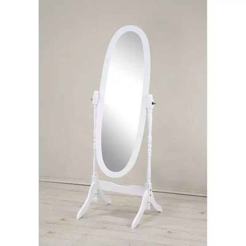 Miroir Ovale Entier TUYOHW, Miroir de Coiffeuse avec Cadre en Bois pour Chambre à Coucher, Salon, Vestiaire