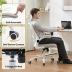 Chaise de bureau ergonomique, chaise de bureau à dossier haut avec hauteur réglable et accoudoirs relevables, chaise de jeu confortable en maille pour le bureau à domicile