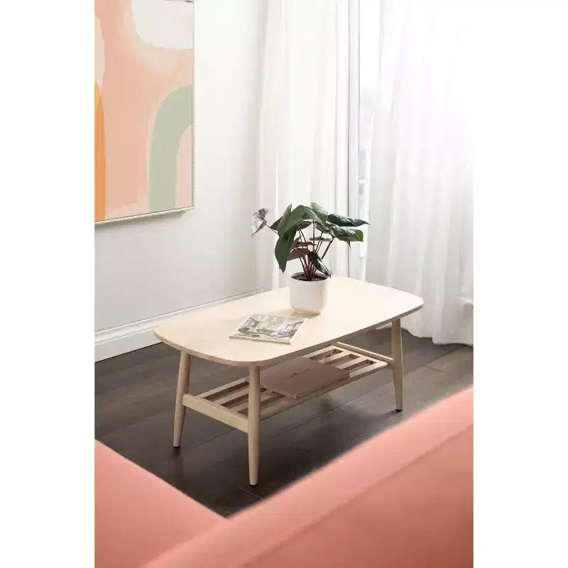 Table basse en bois Kate and Laurel Nilas, 44x22x18, Naturel