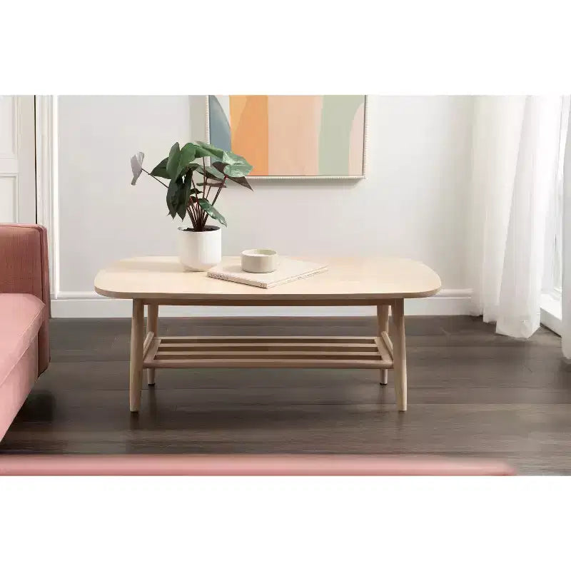 Table basse en bois Kate and Laurel Nilas, 44x22x18, Naturel