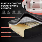 Chaise de jeu ergonomique Acekool pour adultes, cuir PU, massage lombaire, repose-pieds, réglable, pour bureau ou jeu