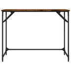 vidaXL Table d'appoint de bureau, bois d'ingénierie et acier laqué
