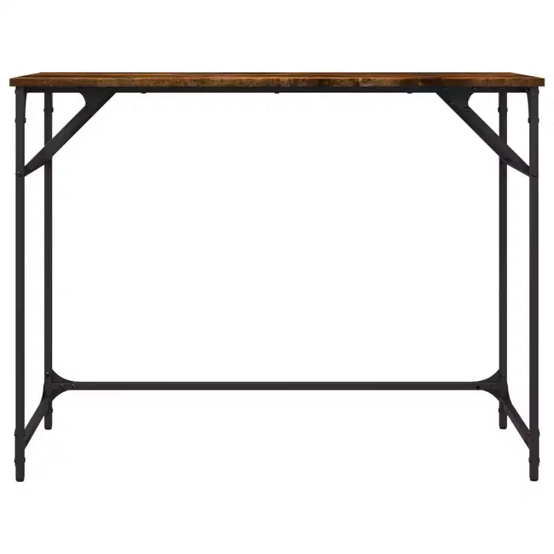vidaXL Table d'appoint de bureau, bois d'ingénierie et acier laqué