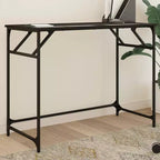 vidaXL Table d'appoint de bureau, bois d'ingénierie et acier laqué
