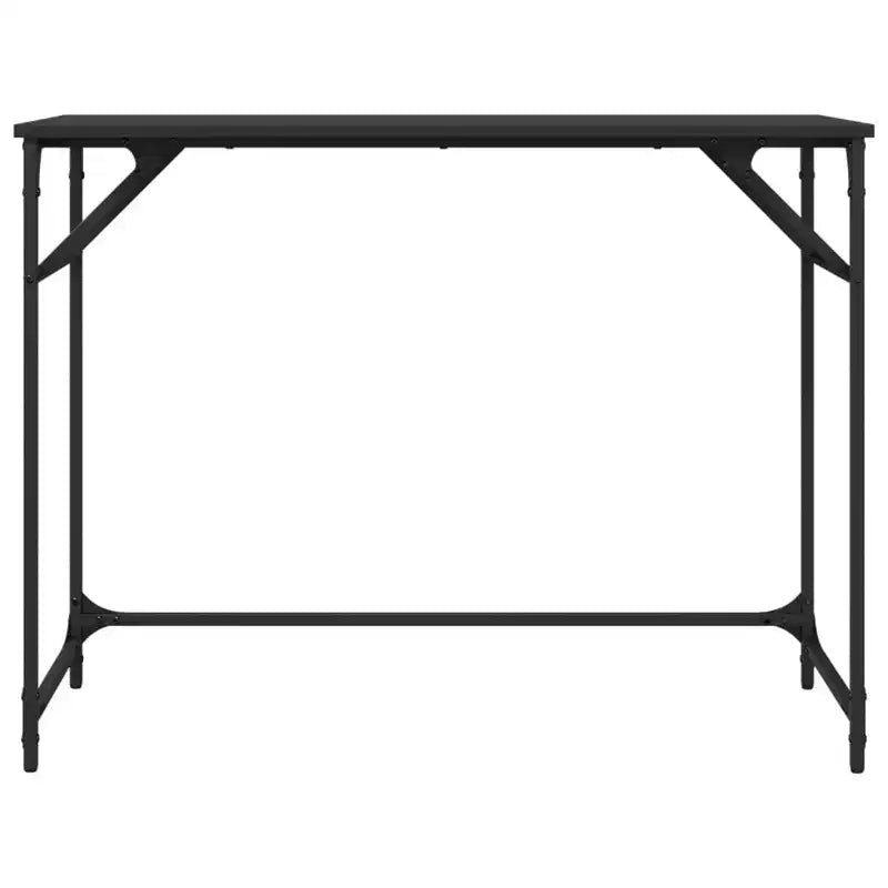 vidaXL Table d'appoint de bureau, bois d'ingénierie et acier laqué