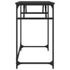 vidaXL Table d'appoint de bureau, bois d'ingénierie et acier laqué