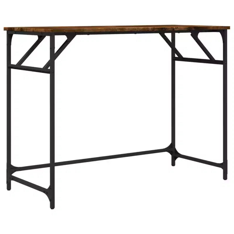 vidaXL Table d'appoint de bureau, bois d'ingénierie et acier laqué