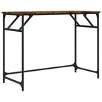 vidaXL Table d'appoint de bureau, bois d'ingénierie et acier laqué