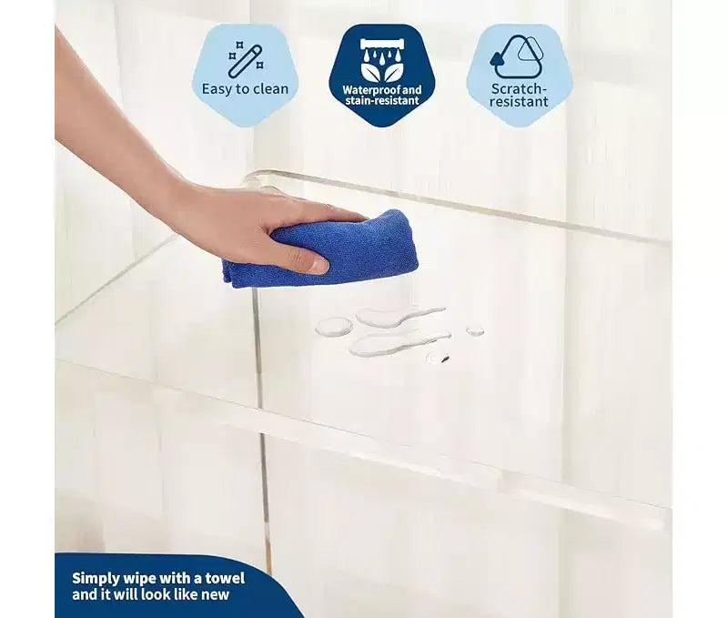 Console fine en acrylique pour entrées – Table transparente à 2 niveaux avec pieds carrés, parfaite pour les couloirs, les halls d'entrée, les salons et derrière les canapés