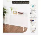 Console fine en acrylique pour entrées – Table transparente à 2 niveaux avec pieds carrés, parfaite pour les couloirs, les halls d'entrée, les salons et derrière les canapés