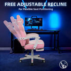 Chaises de Jeu Celebalcony pour Adultes avec Repose-Pieds, Dossier Haut, Support Lombaire Massant, Chaises d'Ordinateur Pivotantes à 360° et Réglables en Hauteur