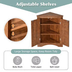Meuble de rangement d'angle de salle de bain de 31,5 pouces avec étagères réglables, Armoire de sol autoportante pour cuisine et salon