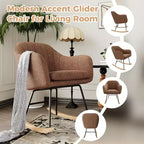 Fauteuil à bascule rembourré Acekool avec dossier haut, siège moelleux, pour salon ou chambre de bébé