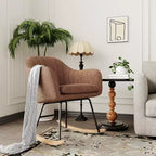 Fauteuil à bascule rembourré Acekool avec dossier haut, siège moelleux, pour salon ou chambre de bébé