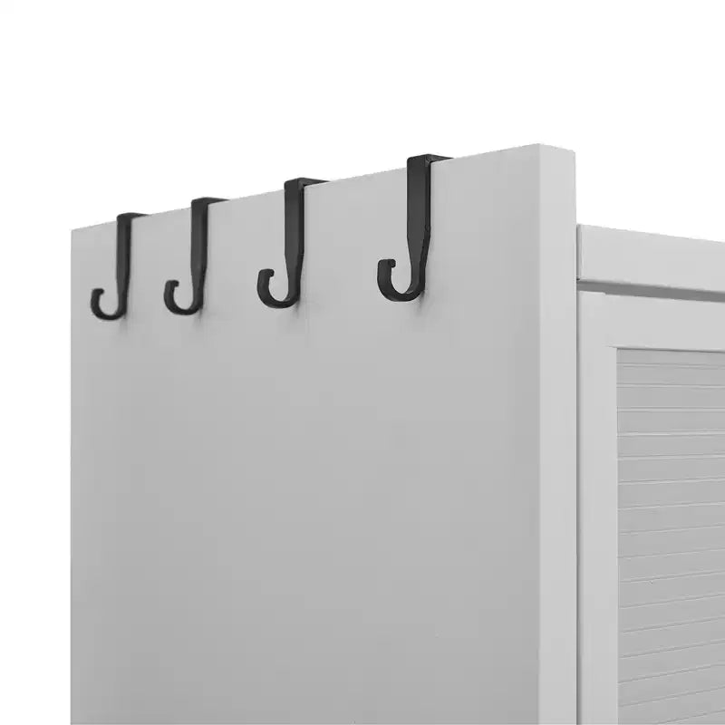 Meuble de cuisine haut avec portes basculantes à 6 niveaux, panneau perforé, spacieux, réglable et élégant meuble de rangement alimentaire en métal