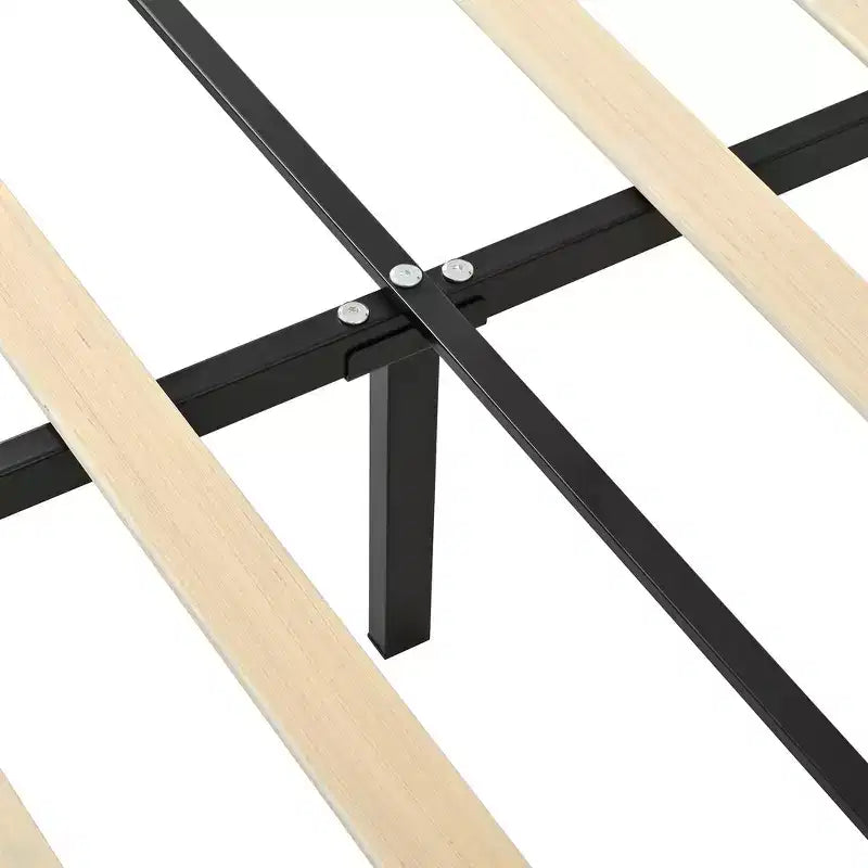 Cadre de lit capitonné en velours Whisen Queen Size, lit plateforme à oreilles, tête de lit haute de 52 pouces avec décoration rivetée, étagère de tête de lit