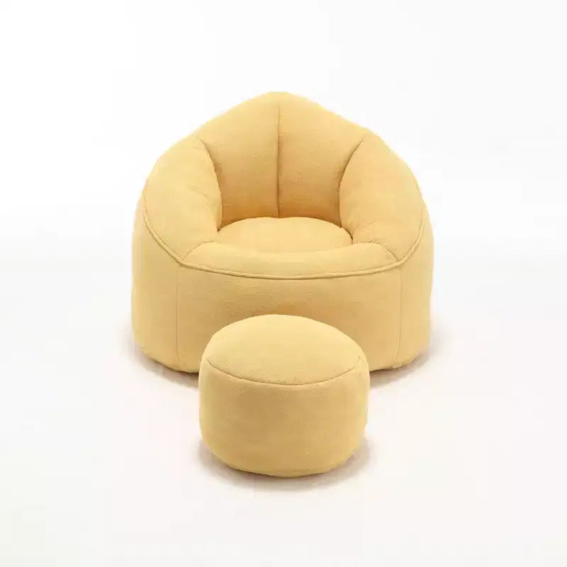 Fauteuil Poire TUYOHW avec Repose-pieds Rembourré, Fauteuil de Sol en Mousse capitonnée pour une Relaxation Totale, Ensemble Fauteuil Canapé Confortable pour Salon, Chambre