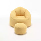 Fauteuil Poire TUYOHW avec Repose-pieds Rembourré, Fauteuil de Sol en Mousse capitonnée pour une Relaxation Totale, Ensemble Fauteuil Canapé Confortable pour Salon, Chambre