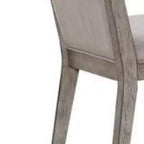 Chaises d'appoint en bois de style transitionnel Royal Hamton avec revêtement en tissu, ensemble de 2, chêne gris