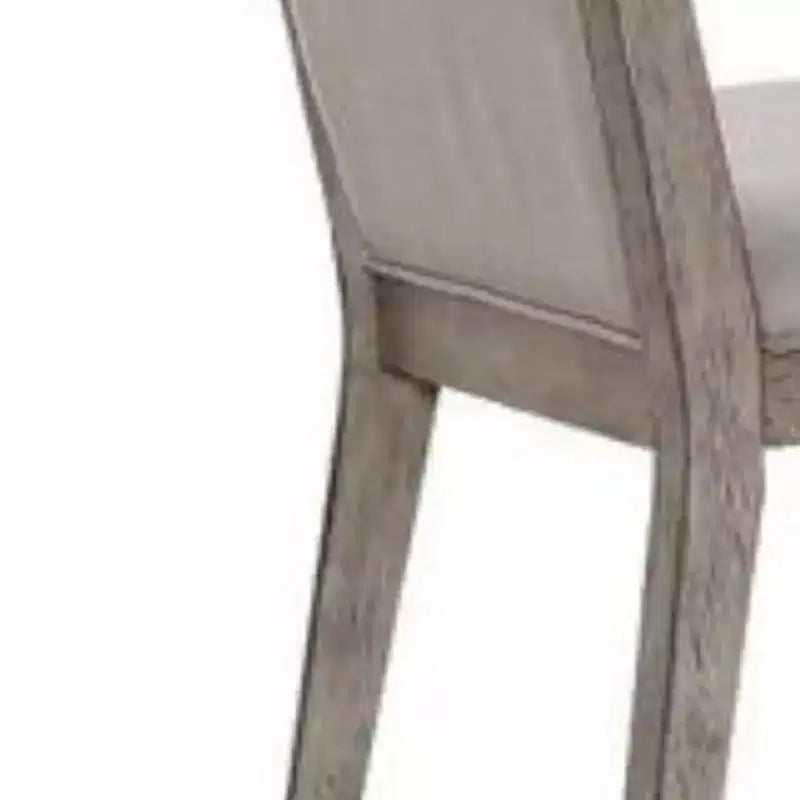 Chaises d'appoint en bois de style transitionnel Royal Hamton avec revêtement en tissu, ensemble de 2, chêne gris