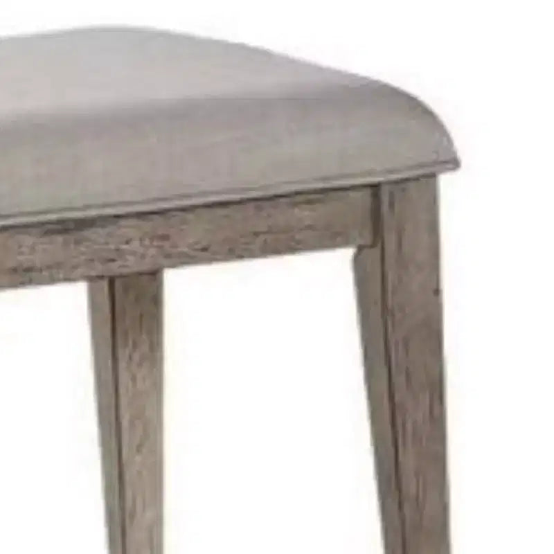 Chaises d'appoint en bois de style transitionnel Royal Hamton avec revêtement en tissu, ensemble de 2, chêne gris