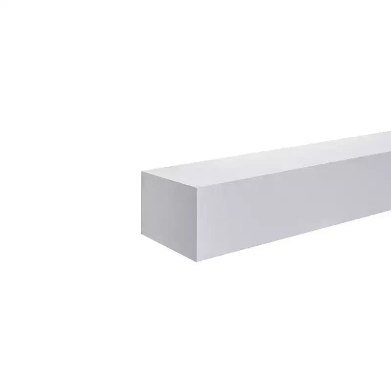 17.72 Étagère flottante blanche en bois avec supports invisibles, parfaite pour la décoration de salle de bain/chambre/cuisine ou pour exposer livres/plantes, installation facile.