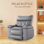 Fauteuil inclinable électrique pivotant à bascule avec massage, fauteuil de salon surdimensionné en cuir PU, fauteuil de canapé confortable, fauteuil inclinable électrique pour salon, chambre à coucher