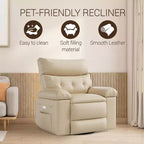 Fauteuil inclinable électrique pivotant à bascule avec massage, fauteuil de salon surdimensionné en cuir PU, fauteuil de canapé confortable, fauteuil inclinable électrique pour salon, chambre à coucher