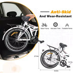 NAYSAYE Vélo pliant 24 pouces pour adultes avec garde-boue, cadre en acier, vitesse unique, vélo de ville, blanc clair, 63*22.83*45.6