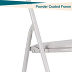Ensemble Table et Chaises Pliantes, Chaises Rembourrées en Similicuir avec Coussin, Cadre en Acier Durable et Table Carrée pour Salle à Manger/Petits Espaces