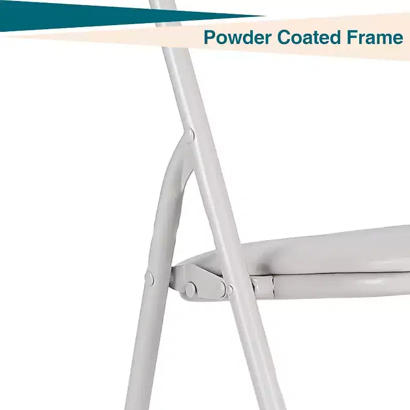 Ensemble Table et Chaises Pliantes, Chaises Rembourrées en Similicuir avec Coussin, Cadre en Acier Durable et Table Carrée pour Salle à Manger/Petits Espaces