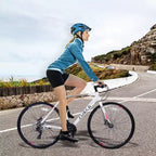 Vélo de route avec transmission 24 vitesses, vélo 700C avec freins à disque, cadre léger en alliage d'aluminium, vélo hybride de route pour hommes et femmes
