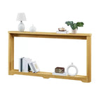 TUYOHW 70 Table Console, Table de Canapé Moderne à Ondes avec Étagère Ouverte, Table d'Appoint Étroite en Bois avec Plateau Épais pour Couloir, Entrée, Salon