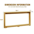 TUYOHW 70 Table Console, Table de Canapé Moderne à Ondes avec Étagère Ouverte, Table d'Appoint Étroite en Bois avec Plateau Épais pour Couloir, Entrée, Salon