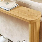 TUYOHW 70 Table Console, Table de Canapé Moderne à Ondes avec Étagère Ouverte, Table d'Appoint Étroite en Bois avec Plateau Épais pour Couloir, Entrée, Salon