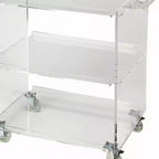 Chariot de bar roulant en acrylique transparent HomeRoots