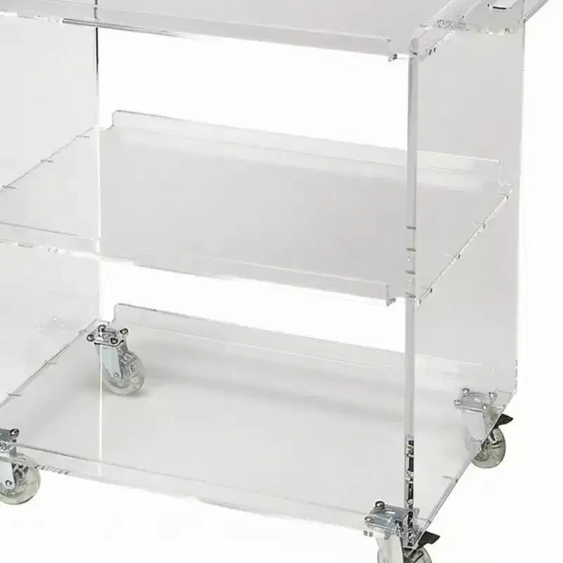 Chariot de bar roulant en acrylique transparent HomeRoots
