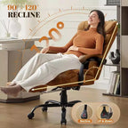Chaise de bureau ergonomique, chaise de gaming en PU, hauteur réglable, inclinaison de 90 à 135 degrés, dossier, roulettes pivotantes à 360 degrés, capacité de 158 kg pour le bureau