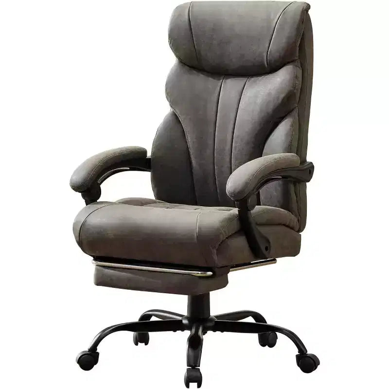 Chaise de bureau ergonomique, chaise de gaming en PU, hauteur réglable, inclinaison de 90 à 135 degrés, dossier, roulettes pivotantes à 360 degrés, capacité de 158 kg pour le bureau