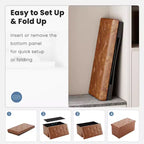 TUYOHW Banc de rangement pliable 30/43 pouces avec siège rembourré en mousse plus épaisse, banc de bout de lit, banc d'entrée pour salon