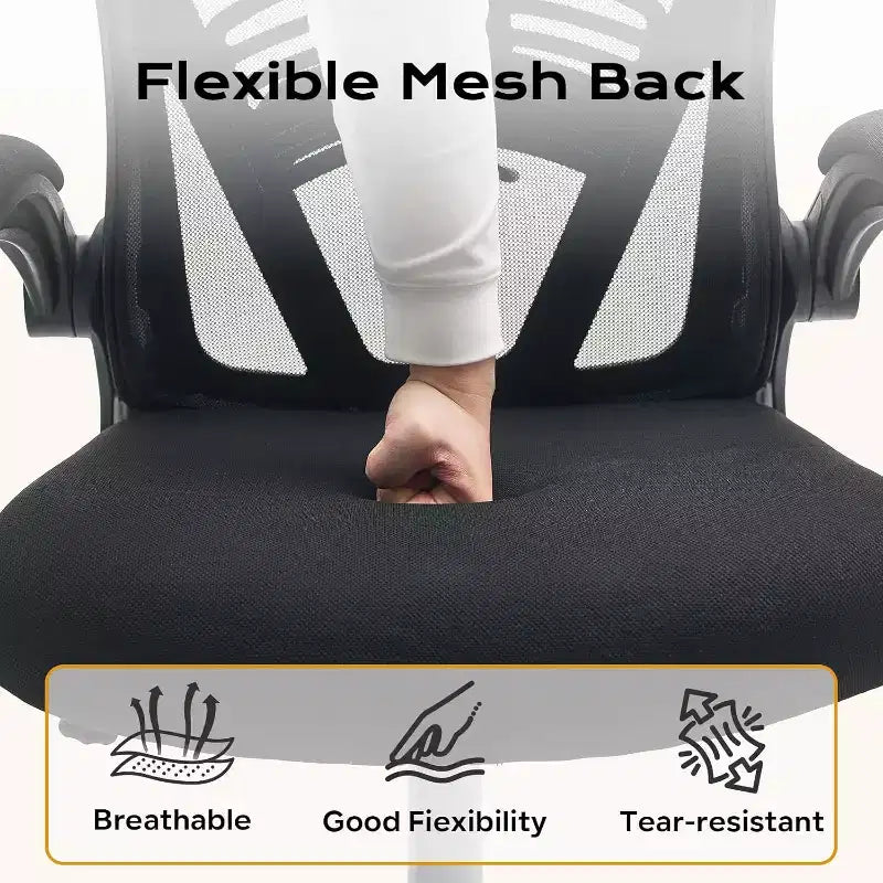 Chaise de bureau ergonomique, chaise de bureau d'ordinateur confortable avec accoudoirs relevables, chaise de jeu confortable avec support lombaire pour chambre à coucher, bureau, étudiant, siège large